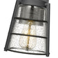 Z-Lite Helix 6" W x 9" H 1-Light Black Aluminum Outdoor Wall Sconce With Clear Seedy Glass Shade