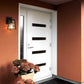 Z-Lite Helix 6" W x 9" H 1-Light Black Aluminum Outdoor Wall Sconce With Clear Seedy Glass Shade