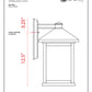 Z-Lite Holbrook 10" 1-Light Oil Rubbed Bronze Outdoor Wall Sconce With Tinted Seedy Glass Shade