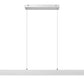 Z-Lite Hudson 45" 1-Light LED Aluminum Brushed Nickel Frame Frosted Plastic Shade Linear Chandelier