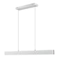 Z-Lite Hudson 45" 1-Light LED Aluminum Brushed Nickel Frame Frosted Plastic Shade Linear Chandelier