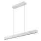 Z-Lite Hudson 45" 1-Light LED Aluminum Brushed Nickel Frame Frosted Plastic Shade Linear Chandelier