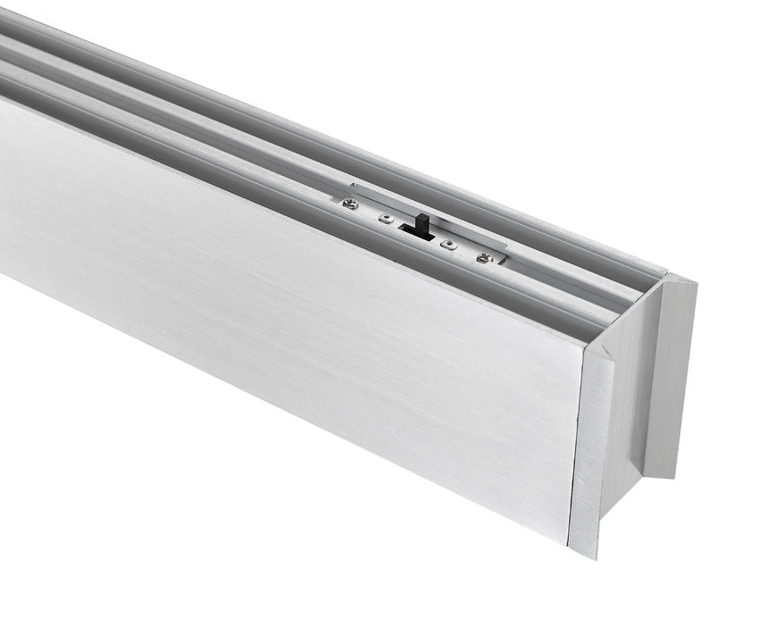 Z-Lite Hudson 45" 1-Light LED Aluminum Brushed Nickel Frame Frosted Plastic Shade Linear Chandelier