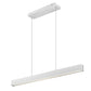 Z-Lite Hudson 45" 1-Light LED Aluminum Brushed Nickel Frame Frosted Plastic Shade Linear Chandelier