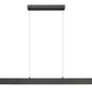 Z-Lite Hudson 45" 1-Light LED Aluminum Matte Black Frame Frosted Plastic Shade Linear Chandelier