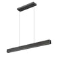 Z-Lite Hudson 45" 1-Light LED Aluminum Matte Black Frame Frosted Plastic Shade Linear Chandelier