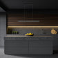 Z-Lite Hudson 45" 1-Light LED Aluminum Matte Black Frame Frosted Plastic Shade Linear Chandelier