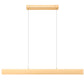 Z-Lite Hudson 45" 1 -Light LED-Integrated Gold Aluminum Frame Frosted Plastic Shade Linear Chandelier