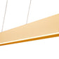 Z-Lite Hudson 45" 1 -Light LED-Integrated Gold Aluminum Frame Frosted Plastic Shade Linear Chandelier