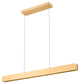 Z-Lite Hudson 45" 1 -Light LED-Integrated Gold Aluminum Frame Frosted Plastic Shade Linear Chandelier