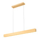 Z-Lite Hudson 45" 1 -Light LED-Integrated Gold Aluminum Frame Frosted Plastic Shade Linear Chandelier