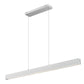 Z-Lite Hudson 55" 1-Light LED Aluminum Brushed Nickel Frame Frosted Plastic Shade Linear Chandelier