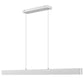 Z-Lite Hudson 55" 1-Light LED Aluminum Brushed Nickel Frame Frosted Plastic Shade Linear Chandelier