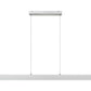 Z-Lite Hudson 55" 1-Light LED Aluminum Brushed Nickel Frame Frosted Plastic Shade Linear Chandelier