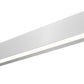 Z-Lite Hudson 55" 1-Light LED Aluminum Brushed Nickel Frame Frosted Plastic Shade Linear Chandelier
