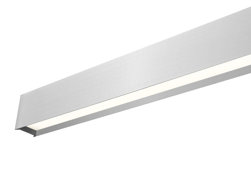 Z-Lite Hudson 55" 1-Light LED Aluminum Brushed Nickel Frame Frosted Plastic Shade Linear Chandelier