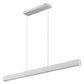 Z-Lite Hudson 55" 1-Light LED Aluminum Brushed Nickel Frame Frosted Plastic Shade Linear Chandelier