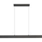 Z-Lite Hudson 55" 1-Light LED Aluminum Matte Black Frame Frosted Plastic Shade Linear Chandelier