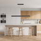 Z-Lite Hudson 55" 1-Light LED Aluminum Matte Black Frame Frosted Plastic Shade Linear Chandelier