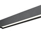Z-Lite Hudson 55" 1-Light LED Aluminum Matte Black Frame Frosted Plastic Shade Linear Chandelier