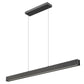 Z-Lite Hudson 55" 1-Light LED Aluminum Matte Black Frame Frosted Plastic Shade Linear Chandelier