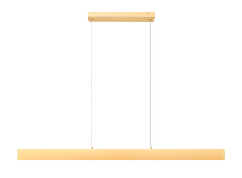 Z-Lite Hudson 55" 1 -Light LED-Integrated Gold Aluminum Frame Frosted Plastic Shade Linear Chandelier