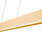 Z-Lite Hudson 55" 1 -Light LED-Integrated Gold Aluminum Frame Frosted Plastic Shade Linear Chandelier