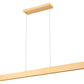 Z-Lite Hudson 55" 1 -Light LED-Integrated Gold Aluminum Frame Frosted Plastic Shade Linear Chandelier