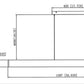 Z-Lite Hudson 55" 1 -Light LED-Integrated Gold Aluminum Frame Frosted Plastic Shade Linear Chandelier