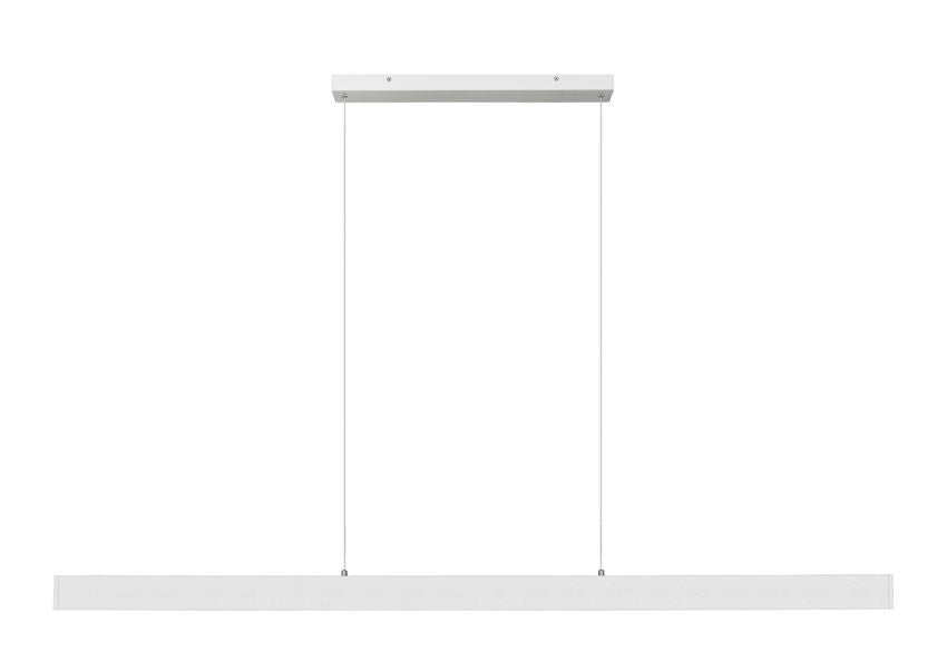 Z-Lite Hudson 72" 1 -Light LED-Integrated Brushed Nickel Aluminum Frame Frosted Plastic Shade Linear Chandelier