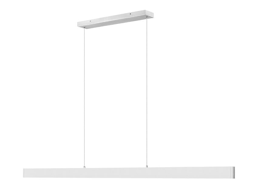 Z-Lite Hudson 72" 1 -Light LED-Integrated Brushed Nickel Aluminum Frame Frosted Plastic Shade Linear Chandelier