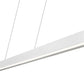 Z-Lite Hudson 72" 1 -Light LED-Integrated Brushed Nickel Aluminum Frame Frosted Plastic Shade Linear Chandelier