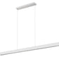Z-Lite Hudson 72" 1 -Light LED-Integrated Brushed Nickel Aluminum Frame Frosted Plastic Shade Linear Chandelier