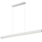 Z-Lite Hudson 72" 1 -Light LED-Integrated Brushed Nickel Aluminum Frame Frosted Plastic Shade Linear Chandelier