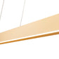 Z-Lite Hudson 72" 1 -Light LED-Integrated Gold Aluminum Frame Frosted Plastic Shade Linear Chandelier