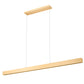 Z-Lite Hudson 72" 1 -Light LED-Integrated Gold Aluminum Frame Frosted Plastic Shade Linear Chandelier