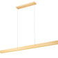 Z-Lite Hudson 72" 1 -Light LED-Integrated Gold Aluminum Frame Frosted Plastic Shade Linear Chandelier