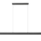 Z-Lite Hudson 72" 1 -Light LED-Integrated Matte Black Aluminum Frame Frosted Plastic Shade Linear Chandelier