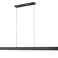 Z-Lite Hudson 72" 1 -Light LED-Integrated Matte Black Aluminum Frame Frosted Plastic Shade Linear Chandelier
