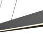 Z-Lite Hudson 72" 1 -Light LED-Integrated Matte Black Aluminum Frame Frosted Plastic Shade Linear Chandelier