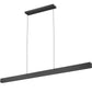 Z-Lite Hudson 72" 1 -Light LED-Integrated Matte Black Aluminum Frame Frosted Plastic Shade Linear Chandelier
