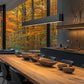 Z-Lite Hudson 72" 1 -Light LED-Integrated Matte Black Aluminum Frame Frosted Plastic Shade Linear Chandelier