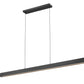 Z-Lite Hudson 72" 1 -Light LED-Integrated Matte Black Aluminum Frame Frosted Plastic Shade Linear Chandelier