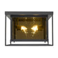 Z-Lite Infinity 16" 4-Light Misty Charcoal Flush Mount Lighting With Smoke Mirror Glass Shade