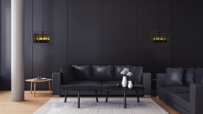 Z-Lite Infinity 20" 8-Light Misty Charcoal Pendant Light With Smoke Mirror Glass Shade