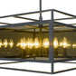Z-Lite Infinity 24" 12-Light Misty Charcoal Pendant Light With Smoke Mirror Glass Shade
