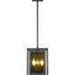 Z-Lite Infinity 8" 3-Light Misty Charcoal Mini Pendant Light With Smoke Mirror Glass Shade