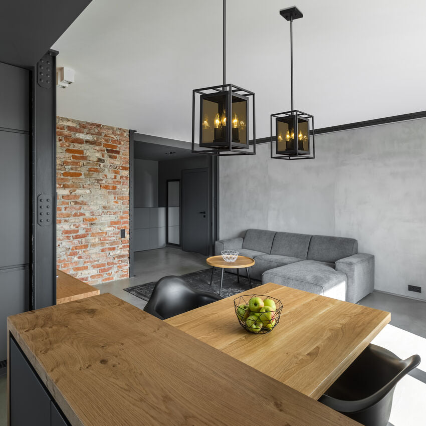 Z-Lite Infinity 8" 3-Light Misty Charcoal Mini Pendant Light With Smoke Mirror Glass Shade