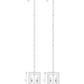 Z-Lite Infinity 8" 3-Light Misty Charcoal Mini Pendant Light With Smoke Mirror Glass Shade
