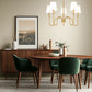 Z-Lite Jisele 30" 5-Light Rubbed Brass Steel Frame White Linen Shade Chandelier